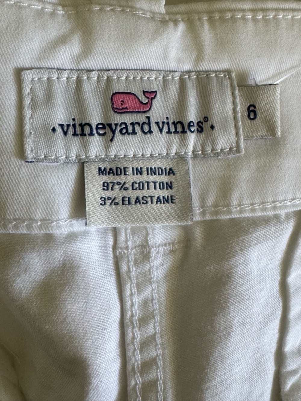 Vineyard Vines White Women's Chino Shorts - Picture 9 of 10